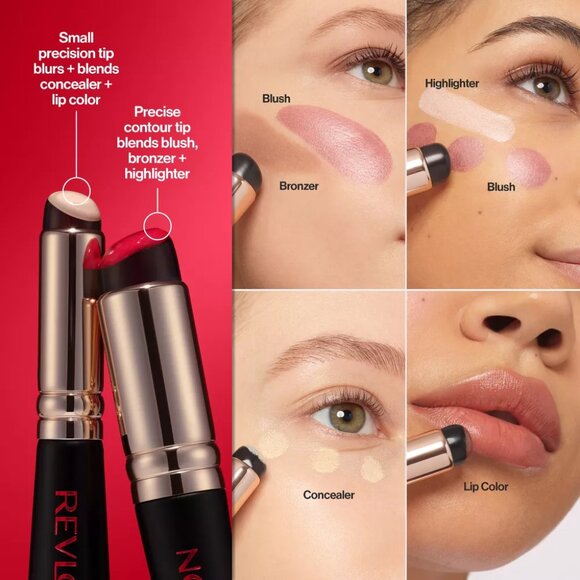 Revlon Dual Ended Jelly Makeup Blender Tool Latex Free Contour Concealer - Picture 5 of 5